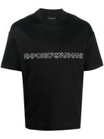 Emporio Armani t-shirt en coton mélangé - Noir