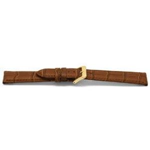 Horlogeband Universeel F349Z / Anti-Allergic Leder Cognac 18mm