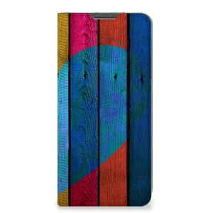 Xiaomi Redmi Note 11 Pro Book Wallet Case Wood Heart - Cadeau voor je Vriend