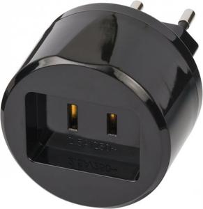 Brennenstuhl 1508500010 netstekker adapter Type A Type C (Europlug) Zwart