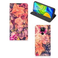 Xiaomi Redmi Note 9 Smart Cover Bosje Bloemen - thumbnail