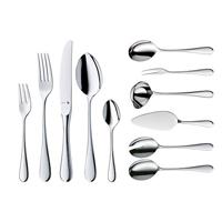 WMF Kent Plus Bestekset voor 12 personen, 66-delig, 60 delen met serveerbestek, holle messen, Cromargan protect gepolijst, krasbestendig, vaatwasmachinebestendig
