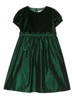 Mariella Ferrari robe en velours à manches bouffantes - Vert - thumbnail