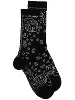 Alanui chaussettes à Bandana - Noir - thumbnail