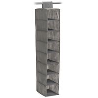 Kast organizer - hangend - 8 vakken - 18 x 30 x 105 cm - grijs