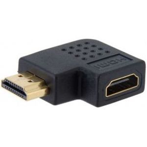 Techly HDMI M/F 270° HDMI HDMI Zwart kabeladapter/verloopstukje