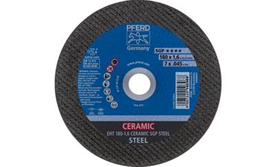 PFERD EHT 180-1,6 CERAMIC SGP STEEL 61318016 Doorslijpschijf recht 180 mm 25 stuk(s) Staal