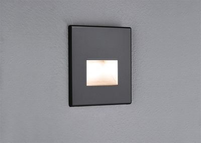 Paulmann 93094 Wand EBL Edge LED-wandinbouwlamp LED 1.40 W Zwart (mat)