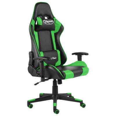 vidaXL Gamestoel draaibaar PVC groen vidaXL Gamestoel draaibaar PVC groen