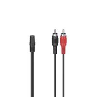 Hama 00305040 Audio-Adapter 2 Cinch-Stecker - 3.5-mm-Klinken-Kupplung Stereo