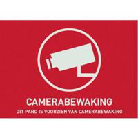 ABUS AU1305 Waarschuwingssticker Camerabewaking Taal Nederlands (b x h) 74 mm x 53 mm - thumbnail