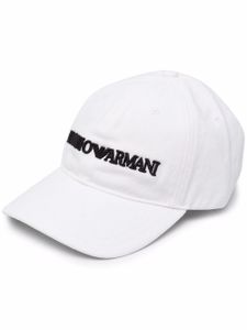 Emporio Armani casquette à logo brodé - Blanc