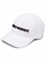 Emporio Armani casquette à logo brodé - Blanc