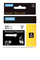 Labeltape DYMO IND RHINO 18482 Polyester Tapekleur: Wit Tekstkleur:Zwart 9 mm 5.5 m - thumbnail