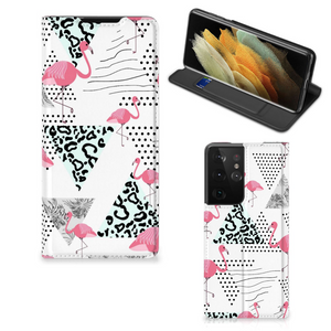 Samsung Galaxy S21 Ultra Hoesje maken Flamingo Triangle