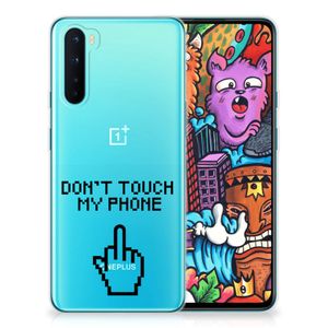 OnePlus Nord Silicone-hoesje Finger Don't Touch My Phone