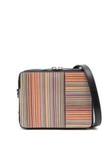 Paul Smith sac à bandoulière Signature Stripe en cuir - Noir