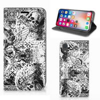 Mobiel BookCase Apple iPhone Xr Skulls Angel