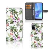 OPPO A53 | OPPO A53s Telefoonhoesje met Pasjes Flamingo Palms