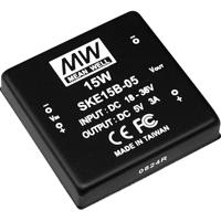 Mean Well SKE15A-15 DC/DC-converter 15 W Aantal uitgangen: 1 x Inhoud 1 stuk(s) - thumbnail