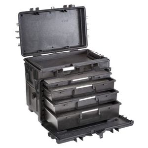 Explorer Cases 5140 Trolley Zwart met Plukschuim Lades