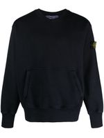 Stone Island sweat en coton à patch Compass - Bleu