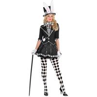 amscan 847838-55 Black Mad Hatter Halloween verkleedkostuum UK jurk maat 14-16