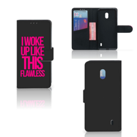 Nokia 2.2 Hoesje met naam Woke Up - Origineel Cadeau Zelf Maken