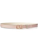 Valentino Garavani ceinture VLogo Signature en cuir réversible - Rose