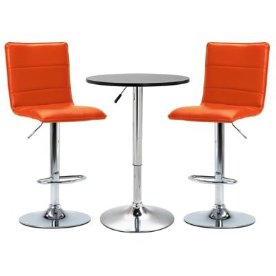 vidaXL 3-delige Barset kunstleer zwart