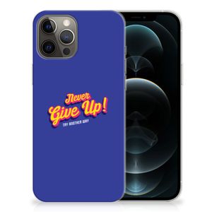 iPhone 12 Pro Max Siliconen hoesje met naam Never Give Up