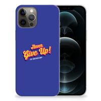 iPhone 12 Pro Max Siliconen hoesje met naam Never Give Up