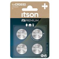 ITSON CR2032 Lithium-knoopcellen, 3 V, 4 stuks, aanbevolen voor AirTags, autosleutels, horloges, hartslagmeter