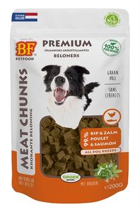 Bf petfood Meat chunks kip en zalm