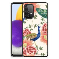 Dierenprint Telefoonhoesje voor Samsung Galaxy A72 (5G/4G) Pink Peacock - thumbnail