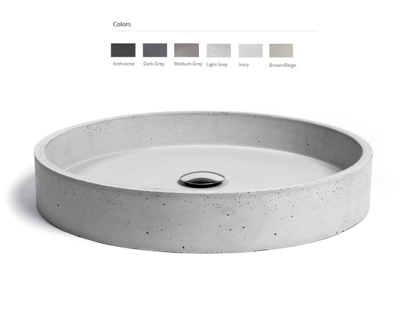 Urbi et Orbi Circum opbouw wastafel 48x10cm antraciet