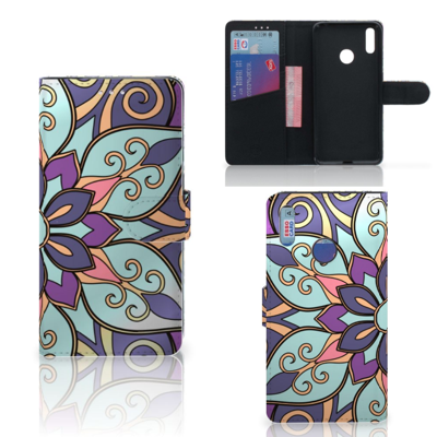 Huawei Y7 (2019) Hoesje Purple Flower Huawei Y7 (2019) Hoesje Purple Flower