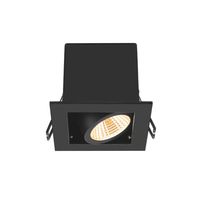 SLV Vierkante led inbouwspot Kadux Single 1x Led - zwart - 3000K 1007551 - thumbnail