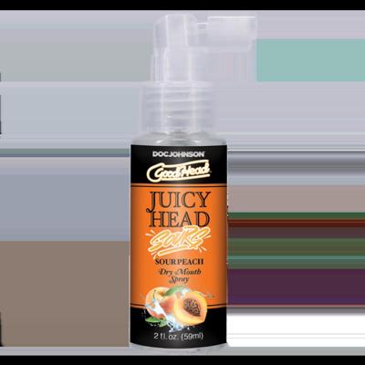 Doc Johnson Juicy Head - Dry Mouth Spray - Sour Peach - 2 fl oz / 60 ml