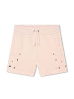 Chloé Kids eyelet-detail track shorts - Rose