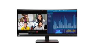 Lenovo ThinkVision P34w-20 86,7 cm (34.1") 3440 x 1440 Pixels Wide Quad HD LED Zwart