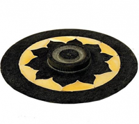 Wierookbrander lotus zeepsteen - 10x1.2 - Zeepsteen - Zwart - Geel (2 stuks) - L