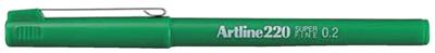 Fineliner artline 220 rond 0.2 mm groen