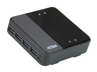 Aten US434-AT USB 3.0 randapparatuurschakelaar met 4 poorten, zwart