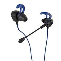 uRage Gaming headset SoundZ 210 inch in-ear, zwart-blauw, 3,5 mm in-ear full-stereo headset, geïntegreerde kabelafstandsbediening, afneembare microfoonarm