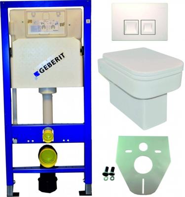 Complete Toiletset met Geberit UP 100 + Carre + Wc + zitt. + Delta...