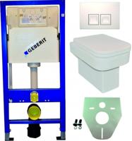 Complete Toiletset met Geberit UP 100 + Carre + Wc + zitt. + Delta...