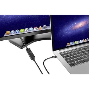 Renkforce USB-C / DisplayPort Adapterkabel USB-C stekker, DisplayPort-stekker 1.80 m Zwart RF-4538166 USB-C-displaykabel