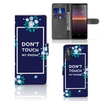 Sony Xperia 10 II Portemonnee Hoesje Flowers Blue DTMP