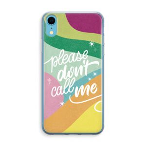 Don't call: iPhone XR Transparant Hoesje